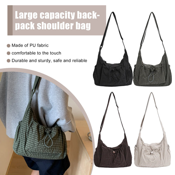 Karierter Beutel mit Kordelzug